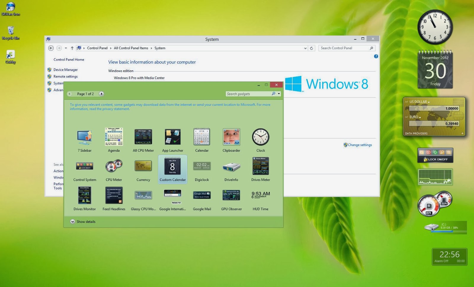 8 gadget pack windows 10
