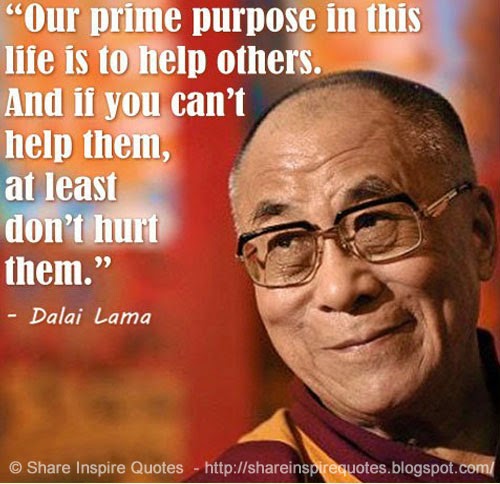 Our prime purpose in this life is to help others... and if you can't ...