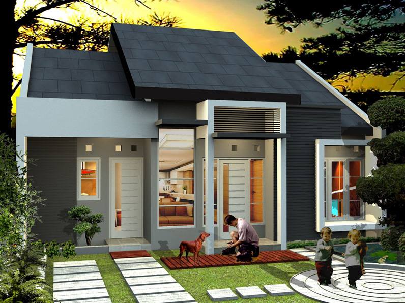 Desain Rumah Minimalis 1 Lantai Dengan Taman Unik