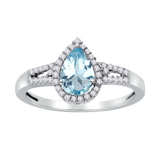 Velvetcase.com- Auqamarine and Diamond accent Ring- Rs 16,119 Velvetcase.com- Auqamarine and Diamond accent Ring- Rs 16,119