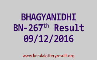 BHAGYANIDHI BN 267 Lottery Results 9-12-2016