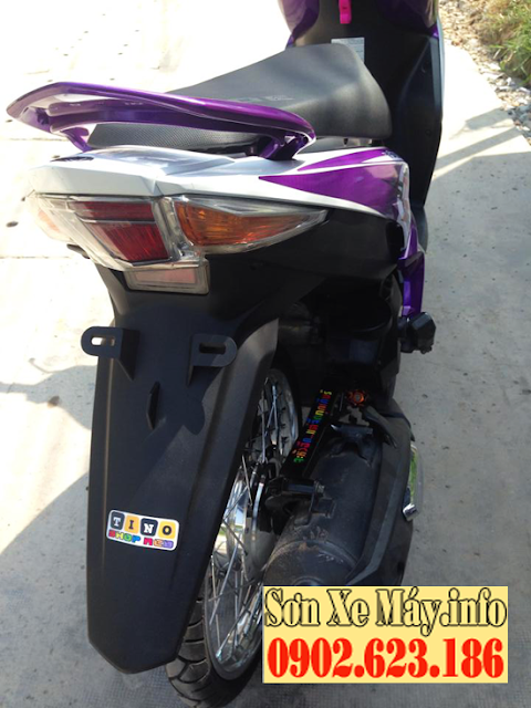 Sơn phối màu xe Luvias trắng tím cực đẹp