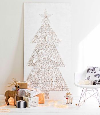 Árbol de Navidad hecho con cuerda Árbol de Navidad casero hecho con cuerda