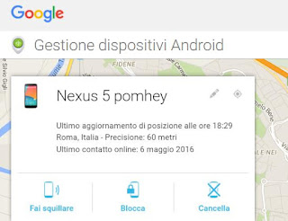 trova telefono trovare cellulare perso