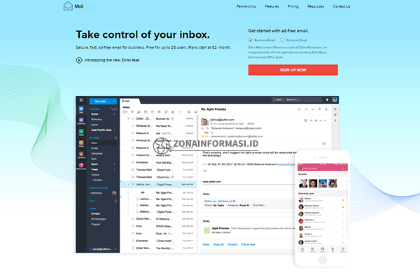 Akun Email Gratis dari Zoho Mail Akun Email Gratis dari Zoho Mail