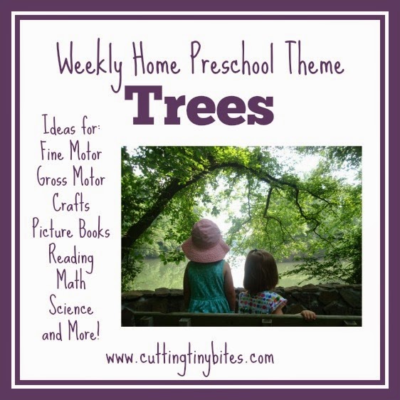 Tree Theme Weekly Home Preschool. Crafts, fine motor, picture books, science, math, snack and more! Perfect amount of activities for one week of EASY home preschool!