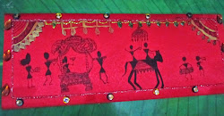 warli card craft heart border