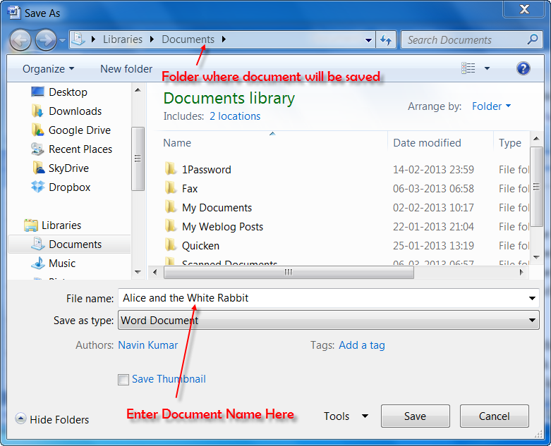 CREATING AND SAVING MS WORD 2007 DOCUMENTS