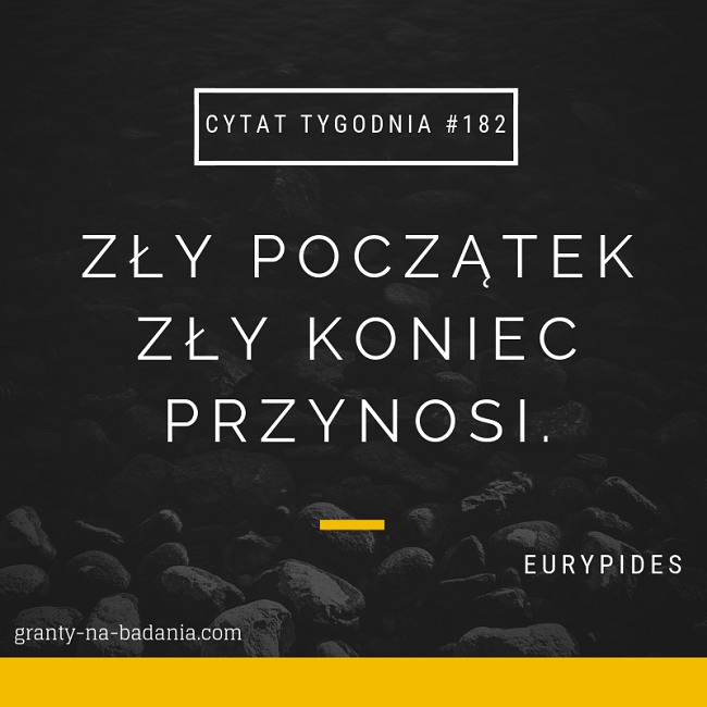 Zły początek zły koniec przynosi - Eurypides Zły początek zły koniec przynosi - Eurypides
