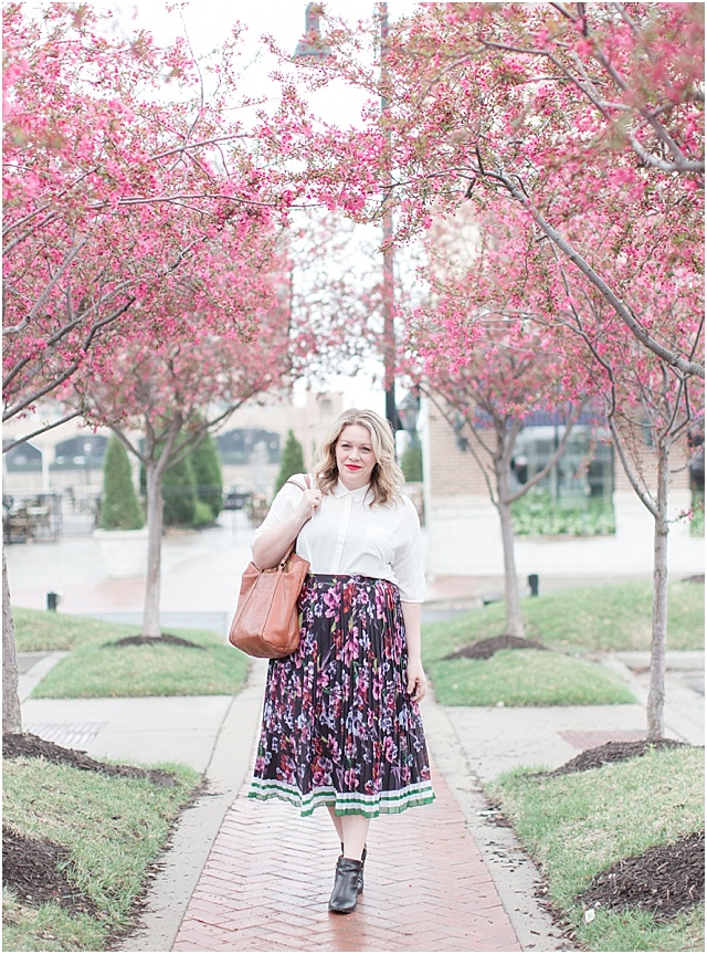 Floral Skirt Outfit for Spring