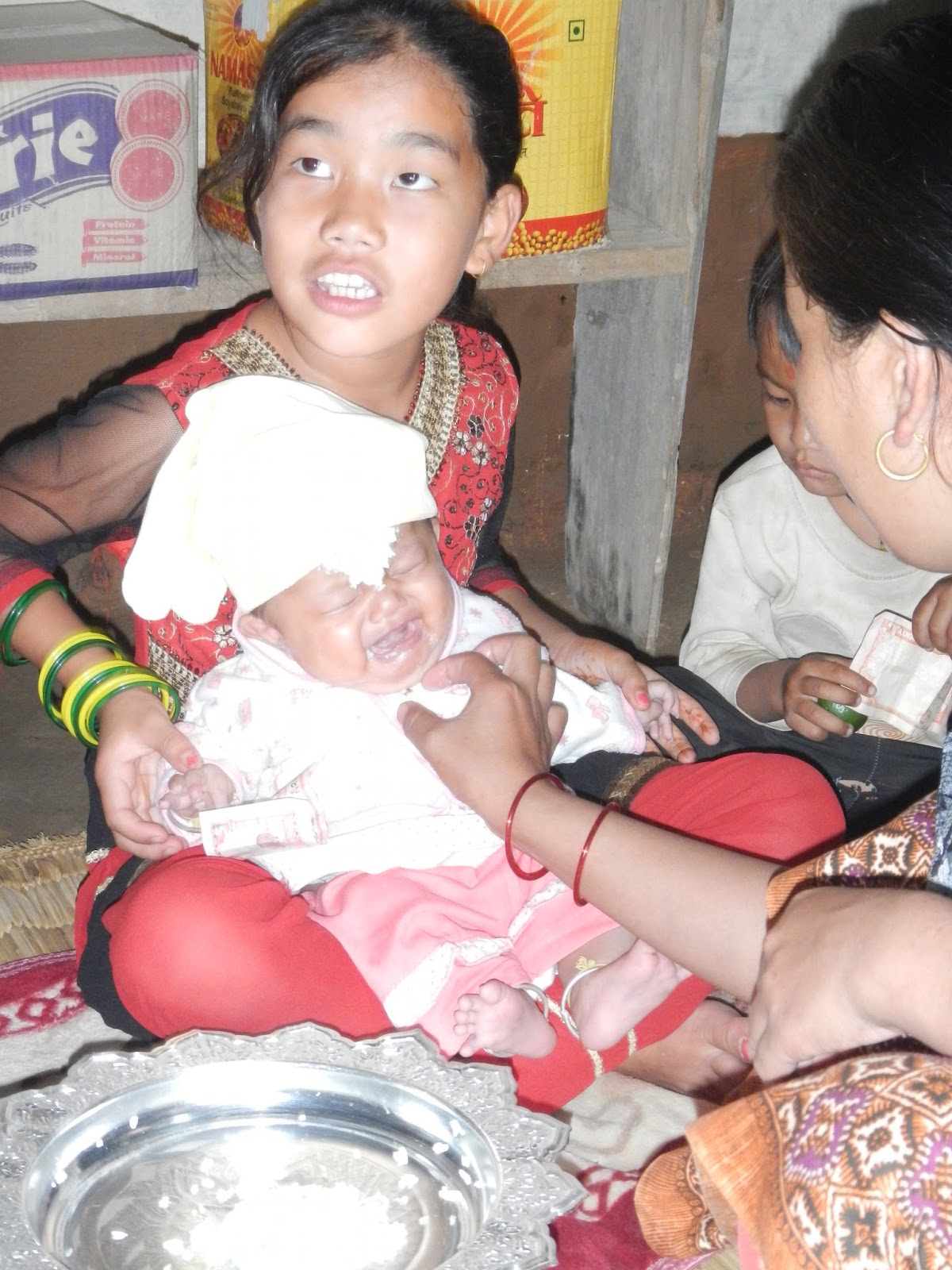 Kerry's Adventures in Peace CorpsNepal Rice Feeding Ceremony