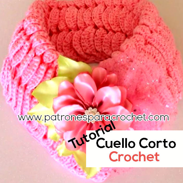 Cuello o Bufanda Corta Crochet / Fácil