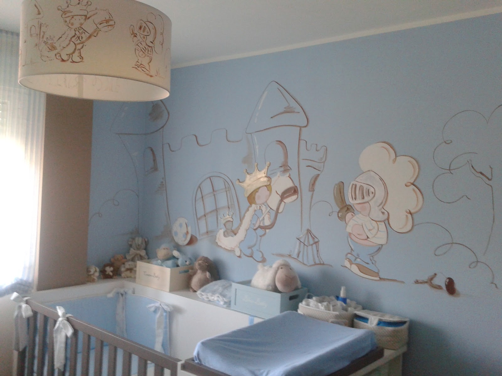 Deco chambre bébé Peinture murale chambre enfant, Prince