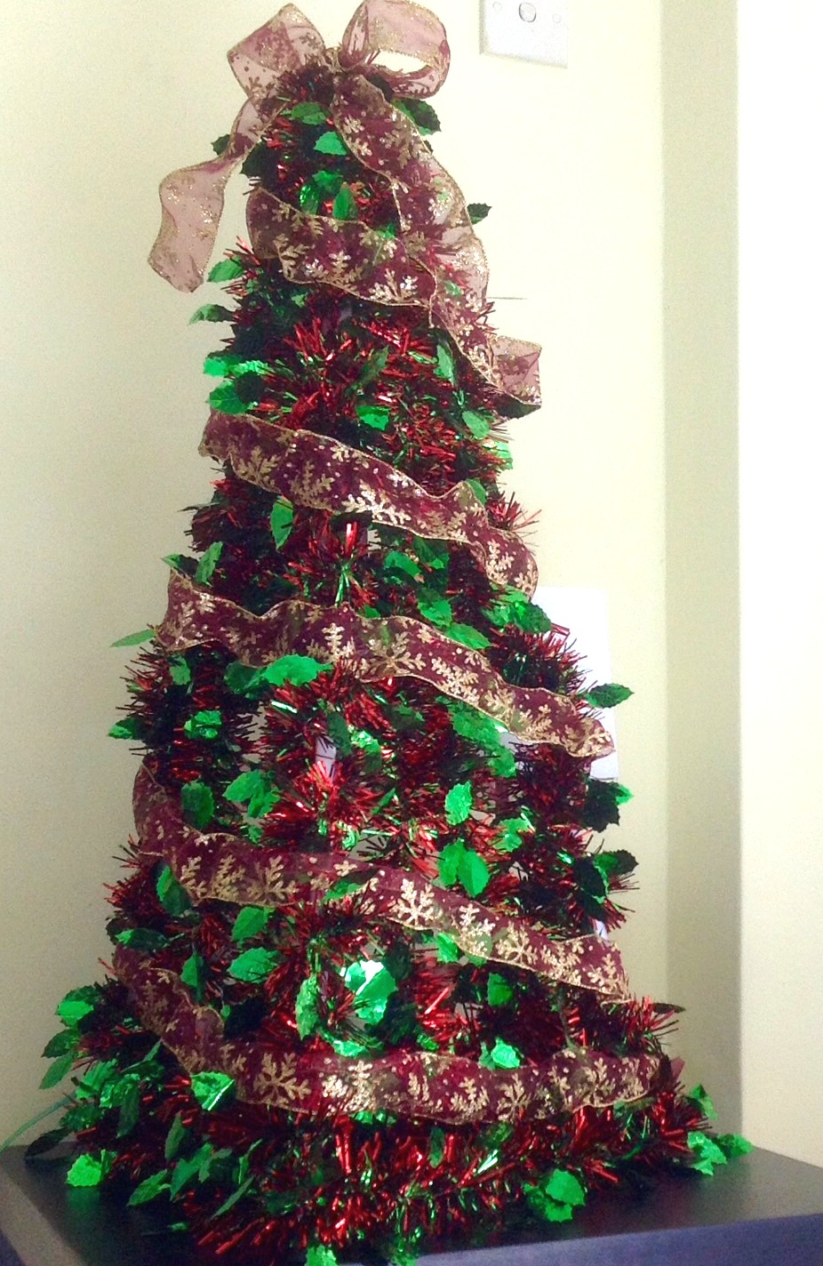 DIY Tinsel Christmas Tree