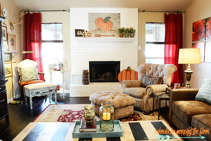 Living Room Mini Makeover | Simple changes give this room an up-to-date eclectic feel