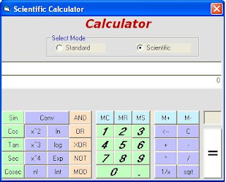 2 - Calculator using Visual Basic