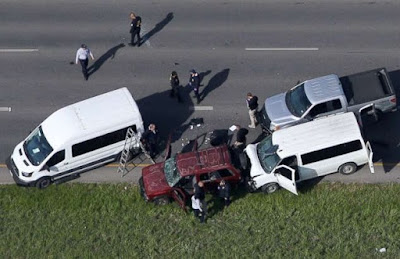 The scene where the Texas bombing suspect blew himself up. The scene where the Texas bombing suspect blew himself up.
