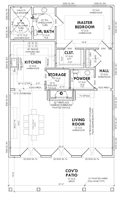 Floor plan layout for independent living