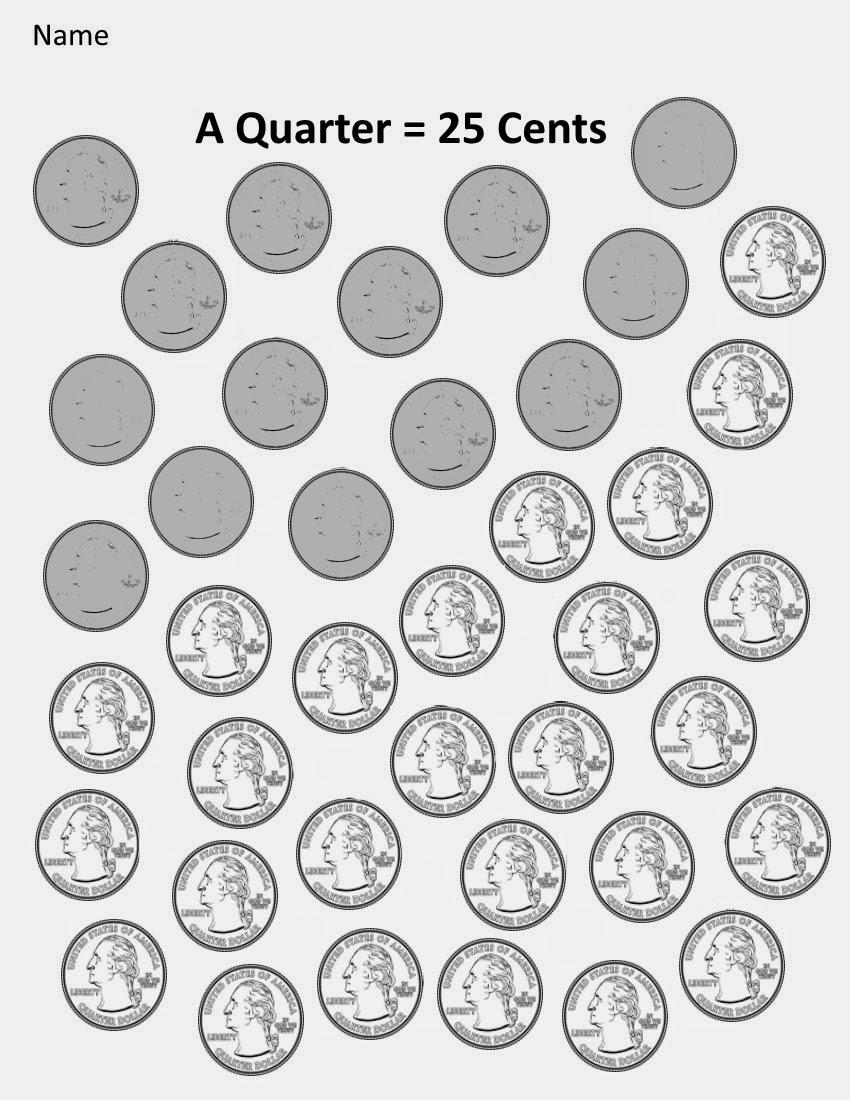 Kindergarten and Mooneyisms: Coins, Part Four: A Quarter = 23 Cents