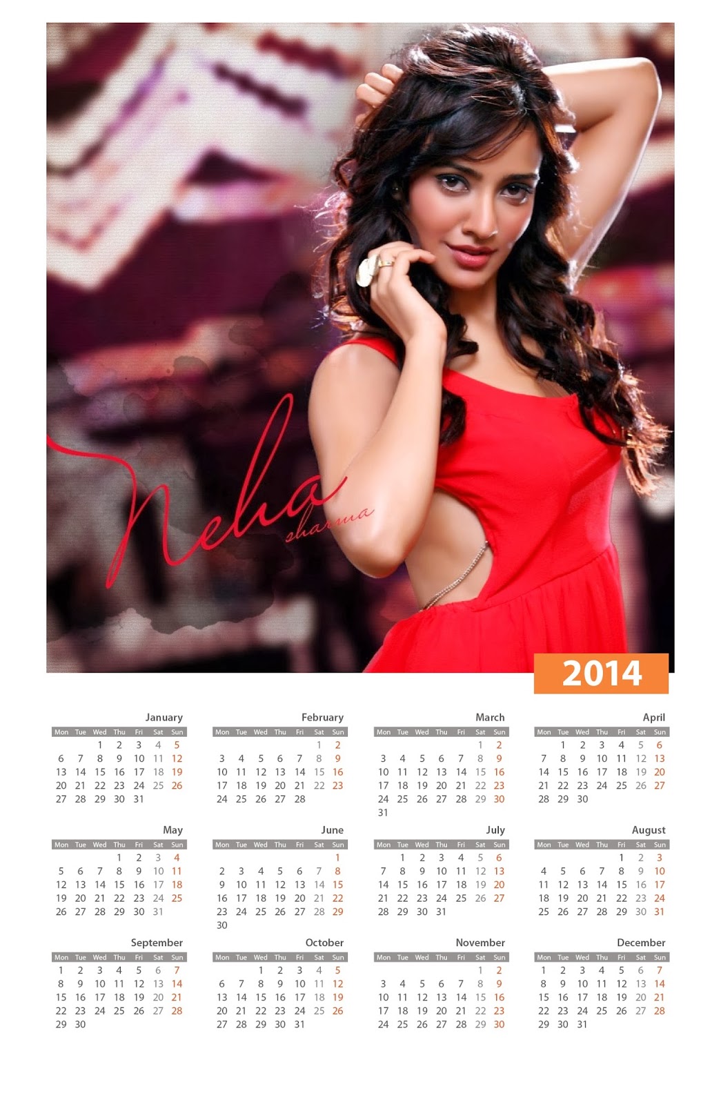 Alluring Celebrity Calendar Cobination of Hollywood and Bollywood