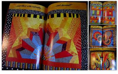 photo of: "You're Wonderful" picture book illustrations from fabric --exploration in geometry + Art by Debbie Clement