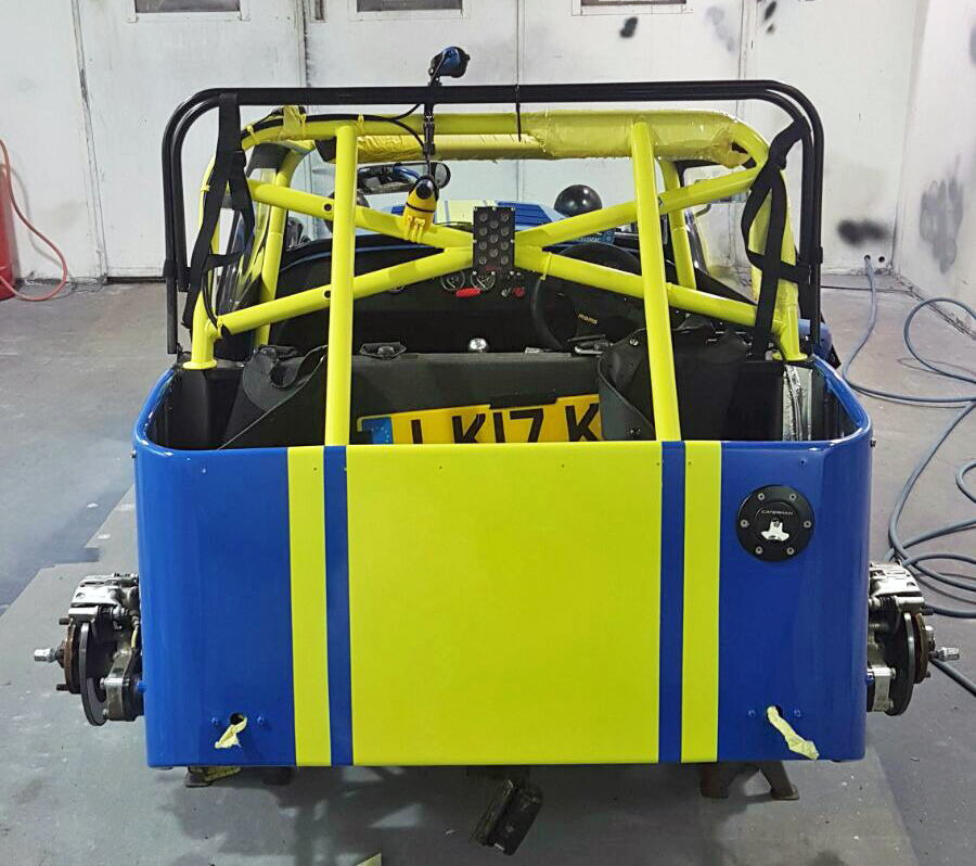 2019 Caterham 270R Racing Blog Painted Rear Triple Stripe