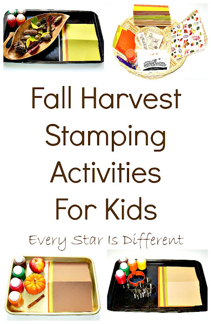 Fall Harvest Stamping Activities for Kids
