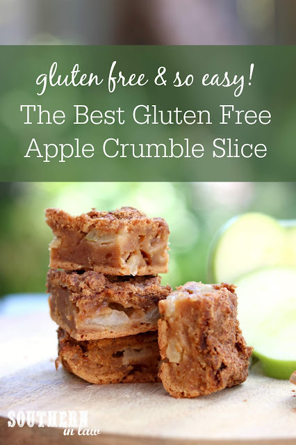 The Best Gluten Free Apple Crumble Slice Recipe - gluten free dessert recipes, easy homemade slices, healthy fall recipes