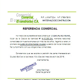 carta de referencia comercial de una empresa a otra