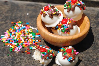 banana truffle sundae bites