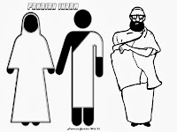 Gambar Mewarnai Pakaian Ihram Untuk Ibadah Haji