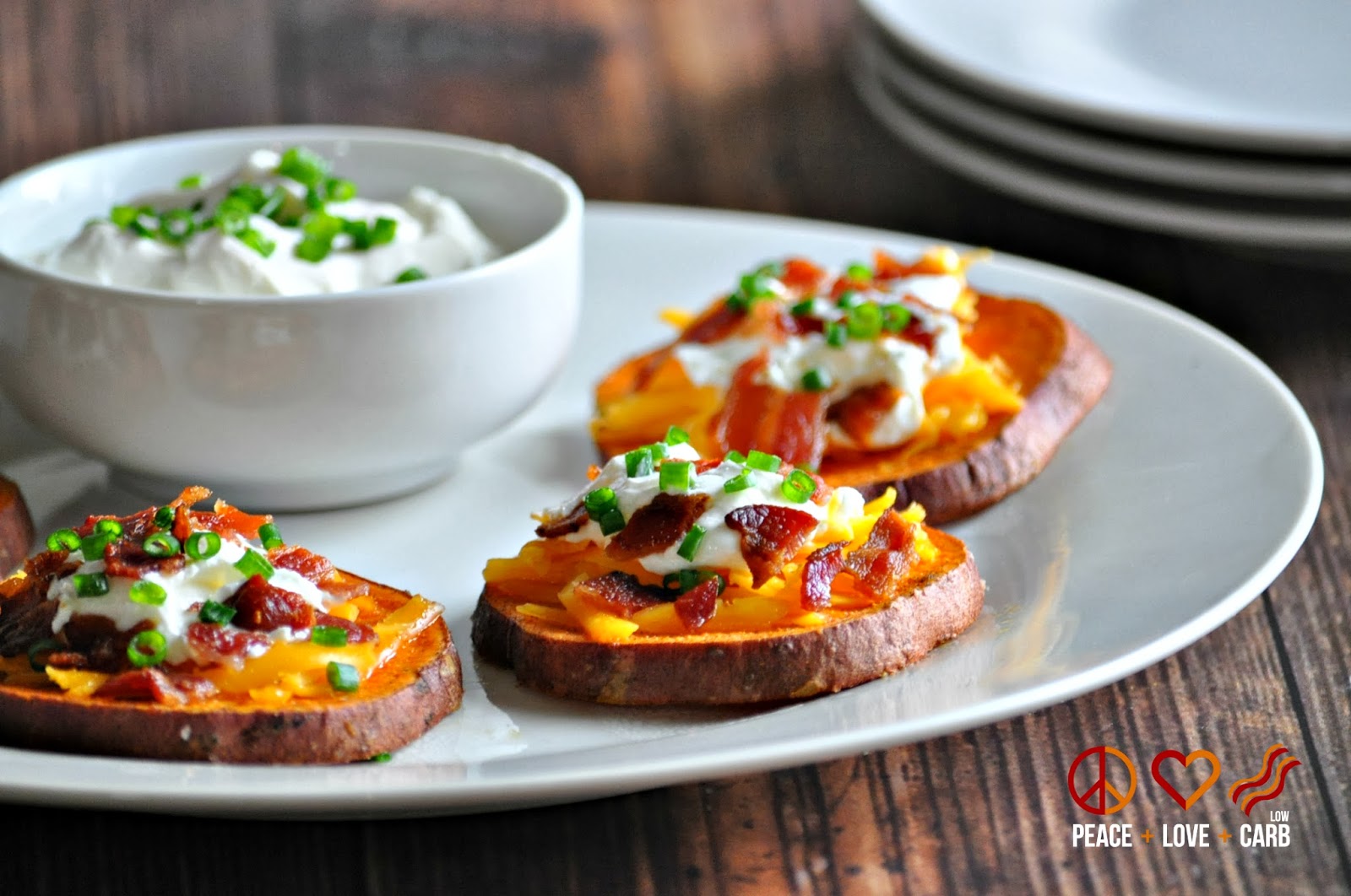 Loaded Sweet Potato Bites Peace Love and Low Carb