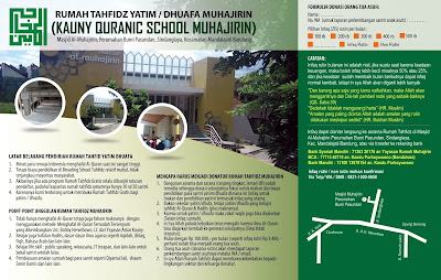 brosur rumah tahfidz yatim dhuafa muhajirin