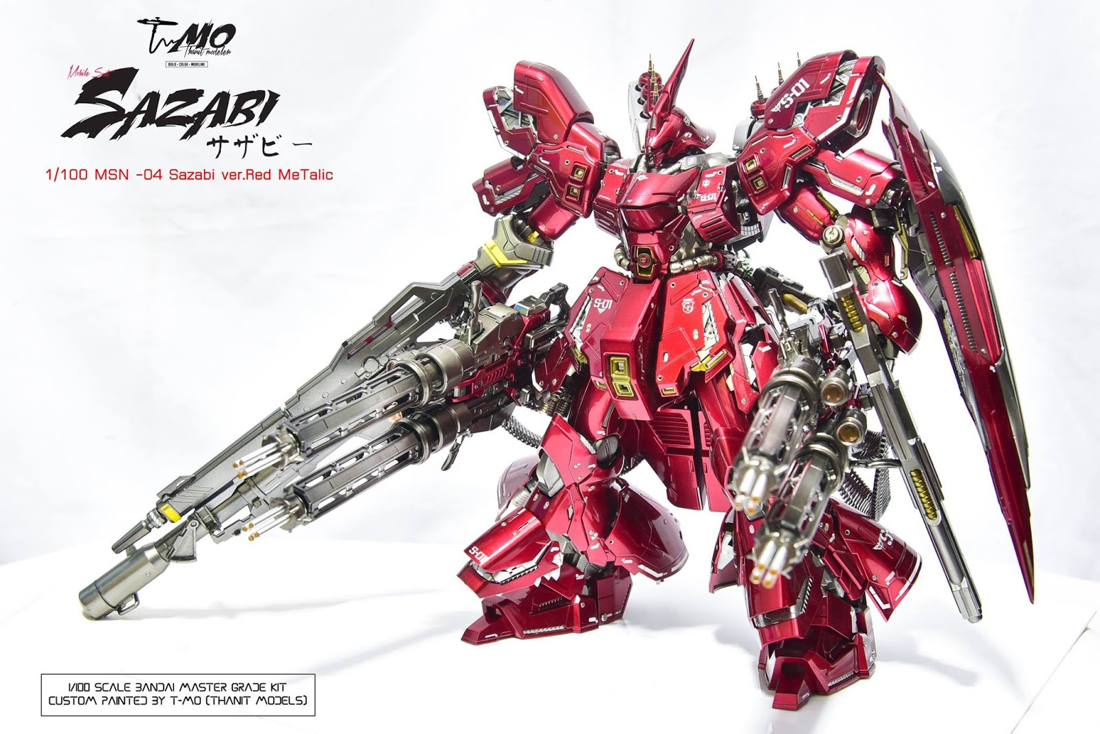 Gundam Guy Mg 1 100 Msn 04 Sazabi Ver Ka Red Metallic Customized Build