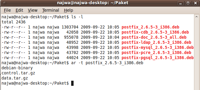 Debian binary. Debian binary