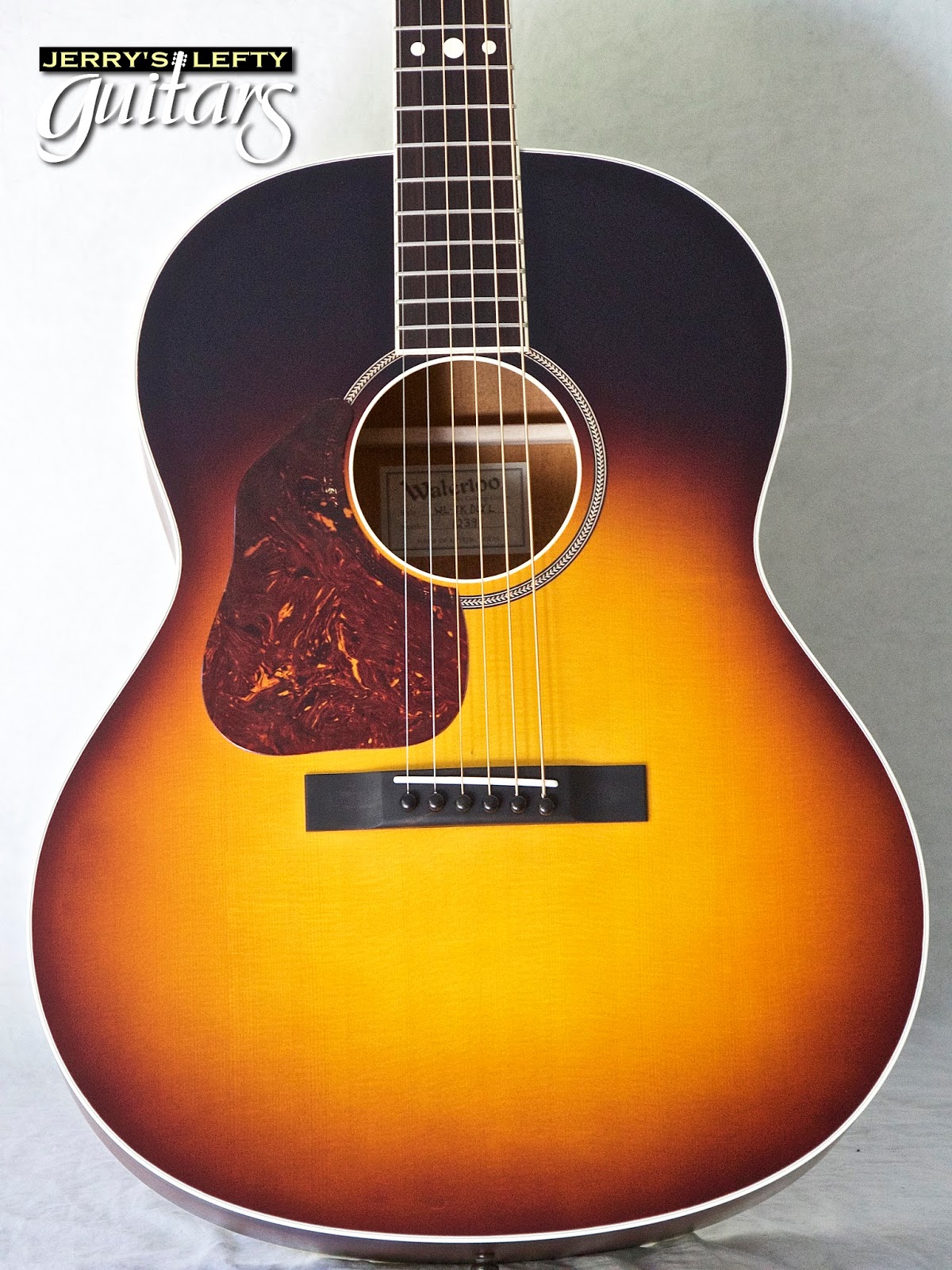 Jerry's Lefty Guitars newest guitar arrivals. Updated weekly! Waterloo Jumbo King Deluxe left