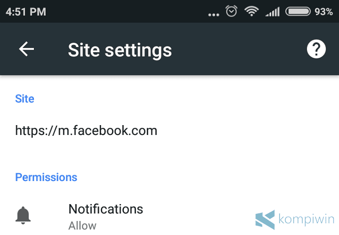 pemberitahuan google chrome