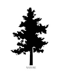 tree printable silhouette 8x10 trees version