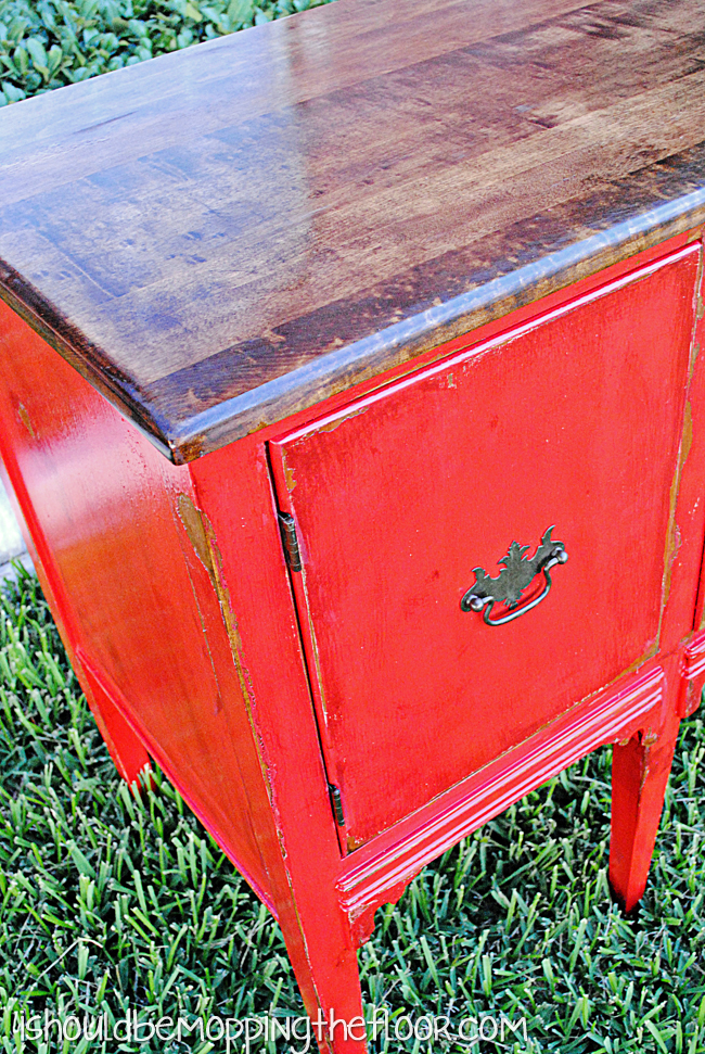 Buffet Reveal Distressing Painted Furniture with Stain i should be