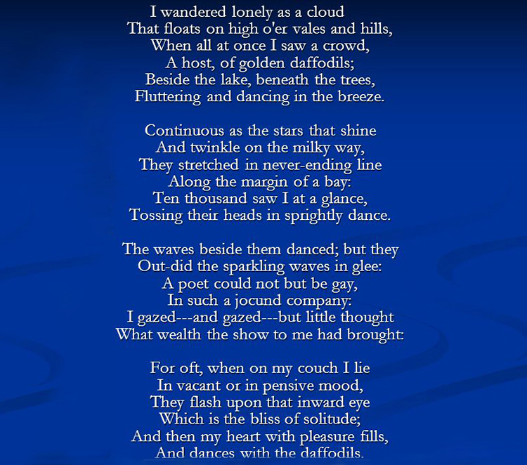 williams wordsworth i wandered lonely as a cloud williams wordsworth i wandered lonely as a cloud