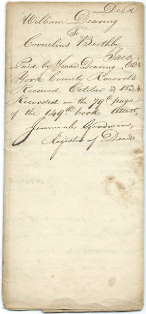 Heirlooms Reunited: 1833 Deed, Saco, Maine: William Dearing of ...