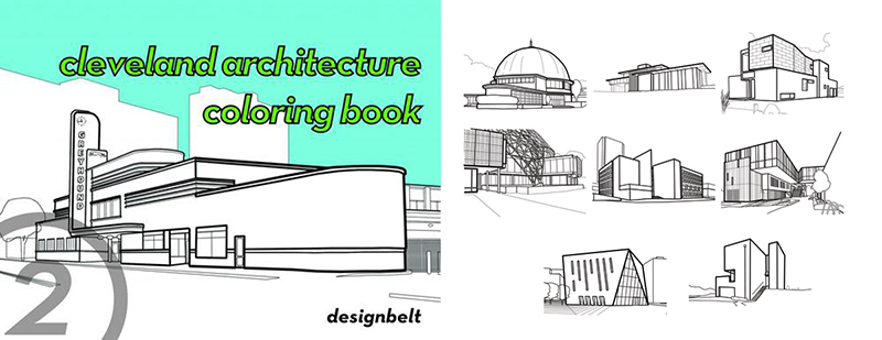 Cleveland architecture coloring book