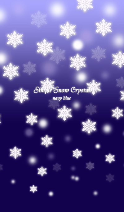 Simple Snow Crystal navy blue *