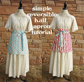 Cranial Hiccups ~ Simple Reversible Half Apron