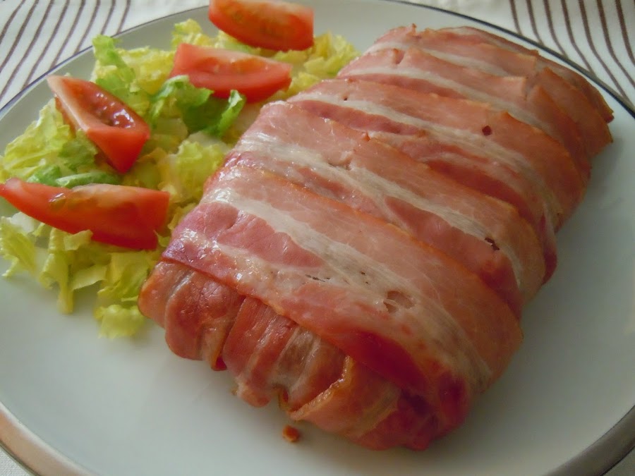 Pastel de carne y bacon al microondas Cocina