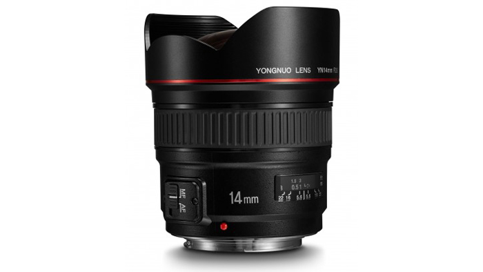Yongnuo 14mm f/2.8 un obiettivo ultra grandangolare AF per Canon e Nikon Yongnuo 14mm f/2.8 un obiettivo ultra grandangolare AF per Canon e Nikon