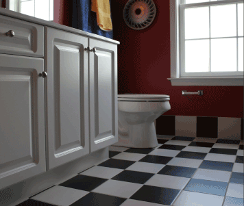 Black-White Tile Floor Patterns for Bathroom Design | Flooring Ideas