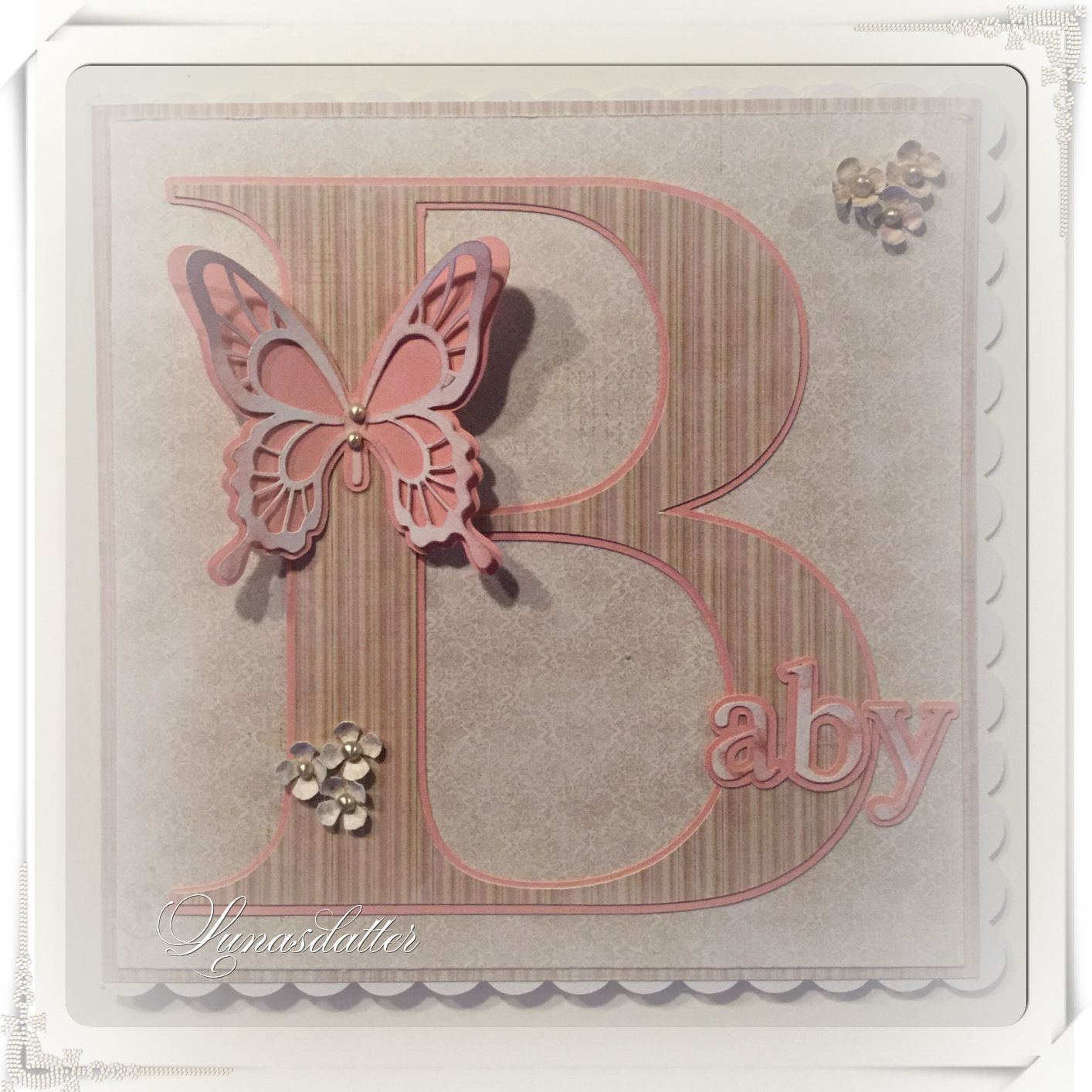 Lunasdatters Scrapbooking: Baby kort