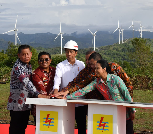 Kembangkan Energi Baru Terbarukan, Presiden Resmikan PLTB Terbesar di Indonesia