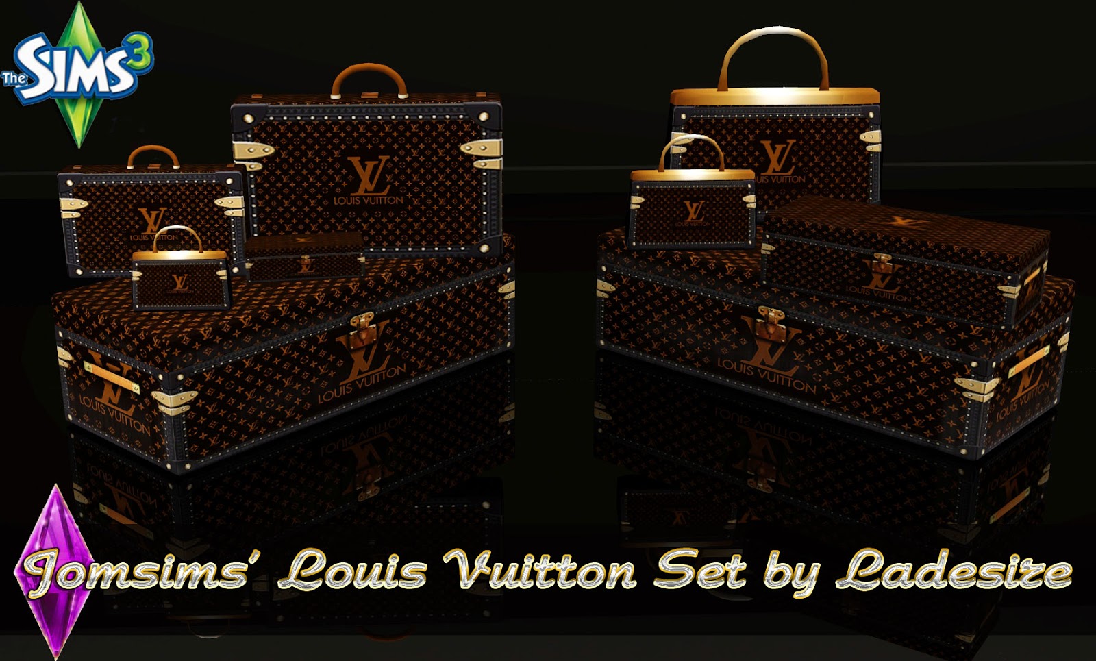 Ladesire&#39;s creative corner): TS3 - Jomsims&#39; Louis Vuitton Set by Ladesire